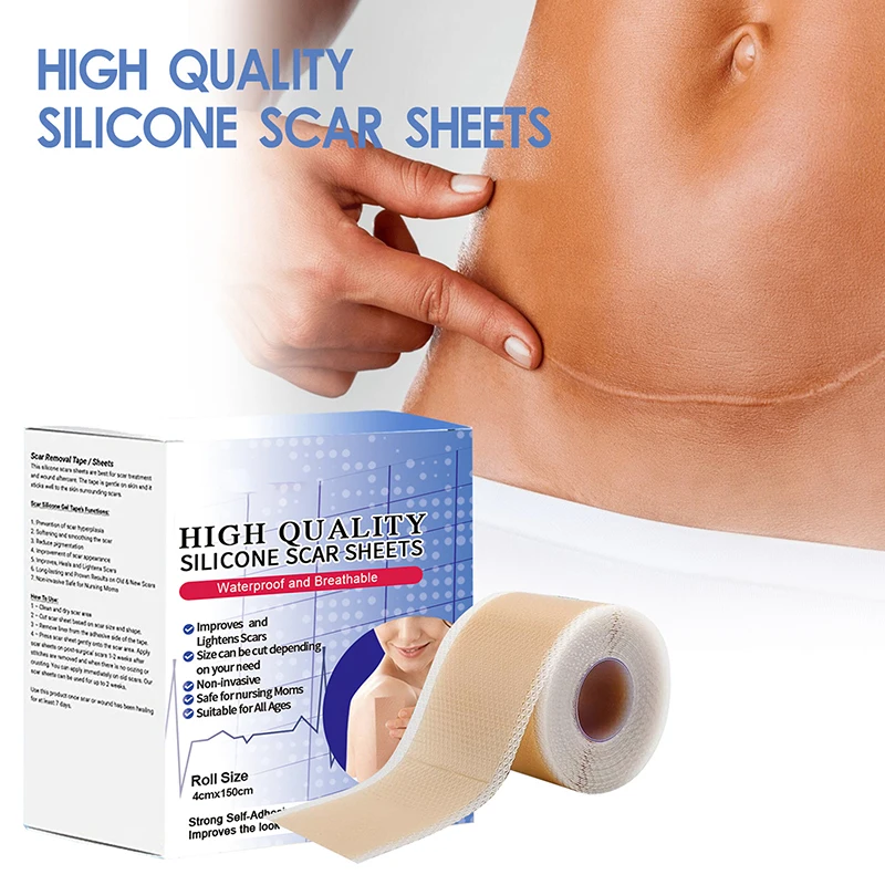 

Silicone Scar Patch Waterproof Breathable Skin Scars Beauty Patch for Fading Body Scars