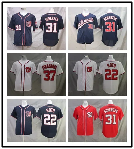 thumbnail image 4 of Venta al por mayor, camiseta de béisbol de los Washington Nationals para hombre, uniforme de equipo bordado, chaleco para correr de verano para fanáticos de los deportes, 4 of 5
