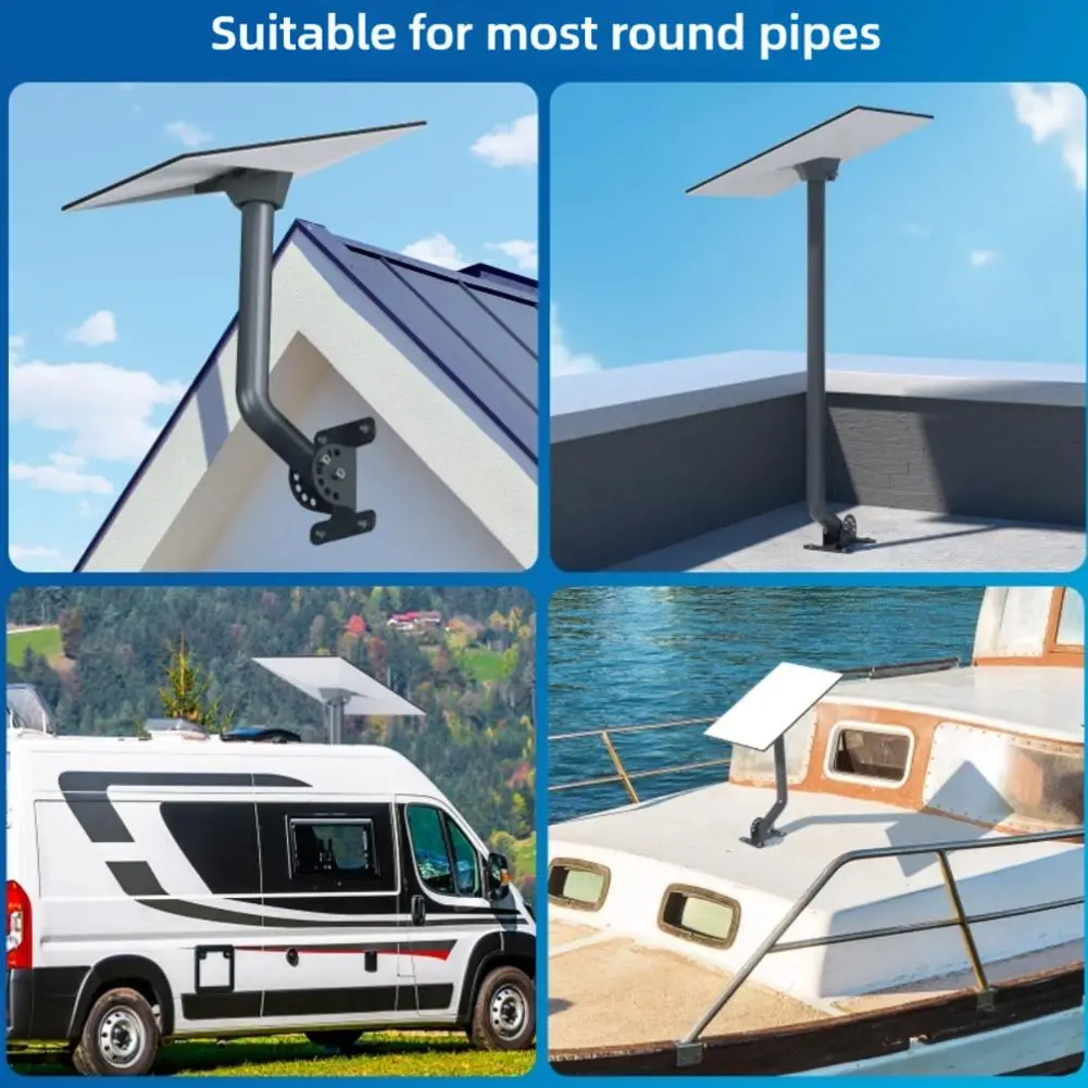 For Starlink Gen3 Multi-angle Adjustment Roof Bracket 20 Degree Tilt Design Large Diameter Round Tube Bracket For Starlink Gen3 6