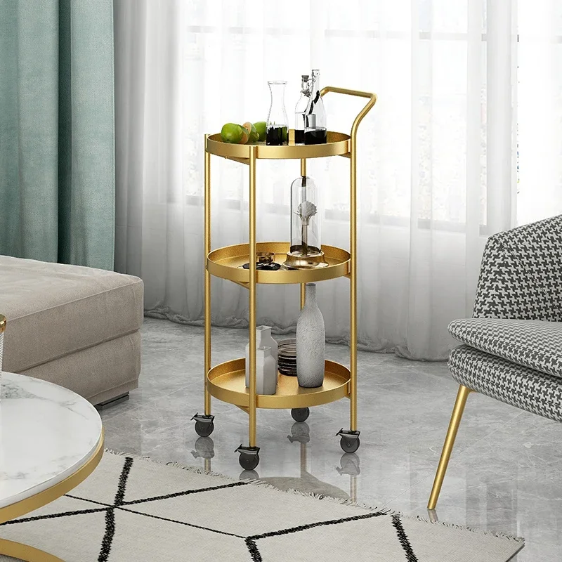 

Fashion Light Luxury Coffee Table Iron Frame Side Table Living Room Multi-layer Mobile Room Desks Versatile Scene Home Furniture
