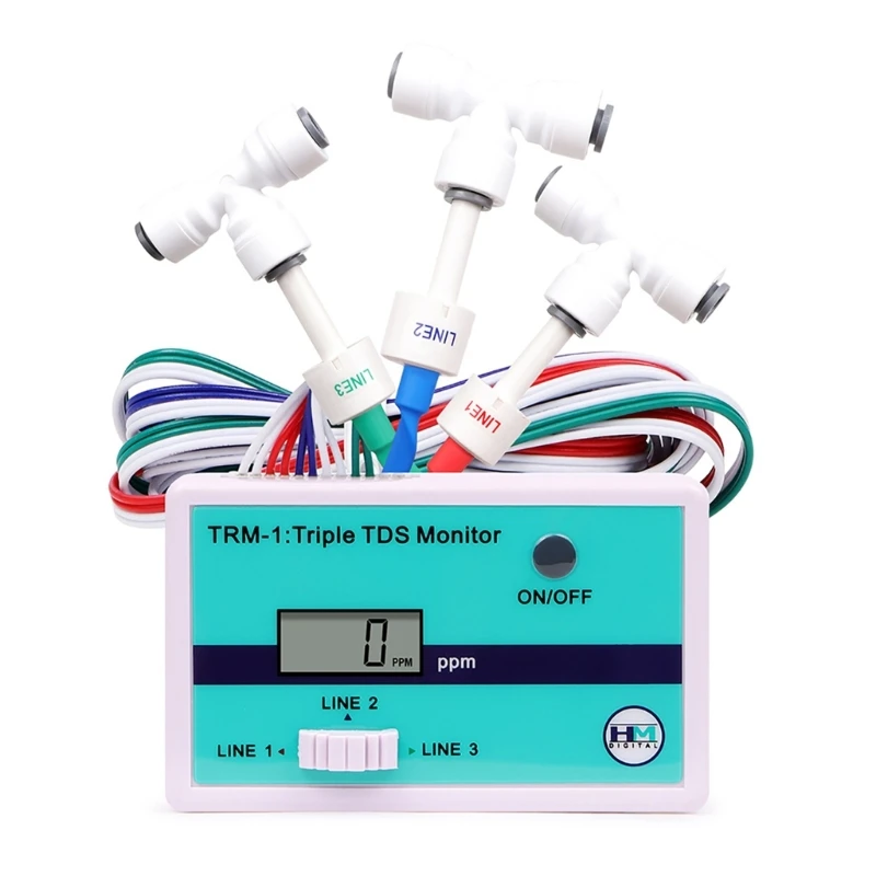 

50JC Professional Water Testing Pen with Three Probes Triple Inlines TDS PPM Monitor