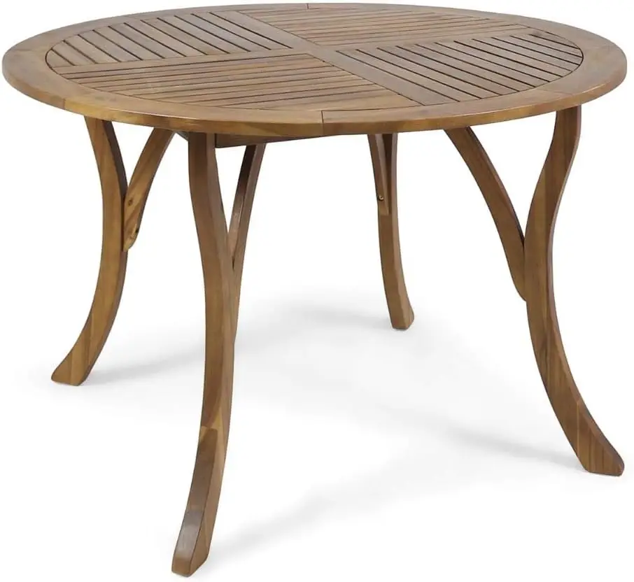 

Outdoor 47" Round Acacia Wood Dining Table, Teak