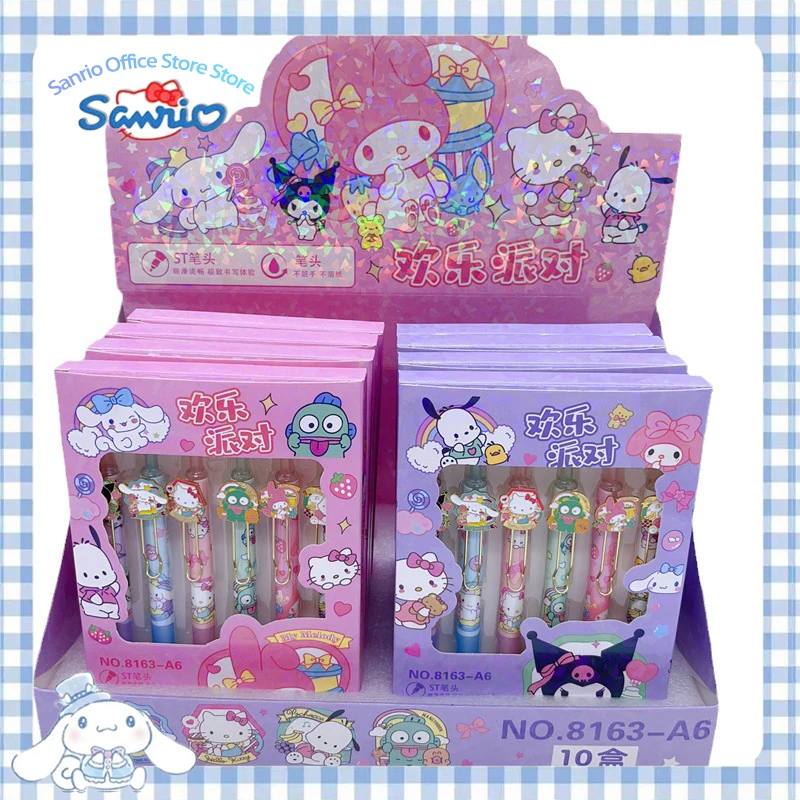 

Sanrio Cinnamoroll Melody Cartoon Patch Neutral Pen Boxed Cute Writing Water Pen 0.5mm Signature Pen Student Learning Supplies