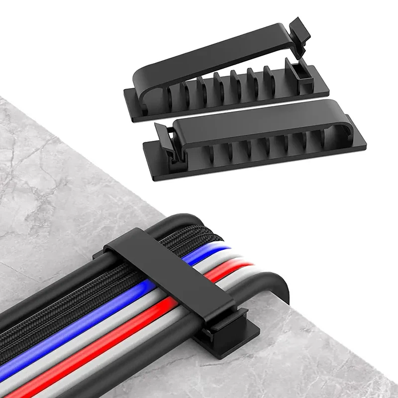 Cable Organizer Self Adhesive Cable Clips USB Management For Car Home Desk Wall