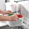 3 multi-functional sealed fruit and vegetable preservation boxes - drainage tank and refrigerator storage box - keep food in the 5