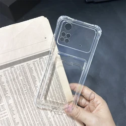 Custodia per telefono in TPU morbido e shockproof con portacarte slot