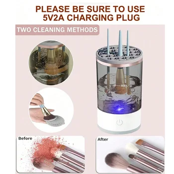 3-in-1 Automatic Makeup Brush Cleaning and Drying Stand - Keep Your Brushes Fresh and Ready to Use! 3