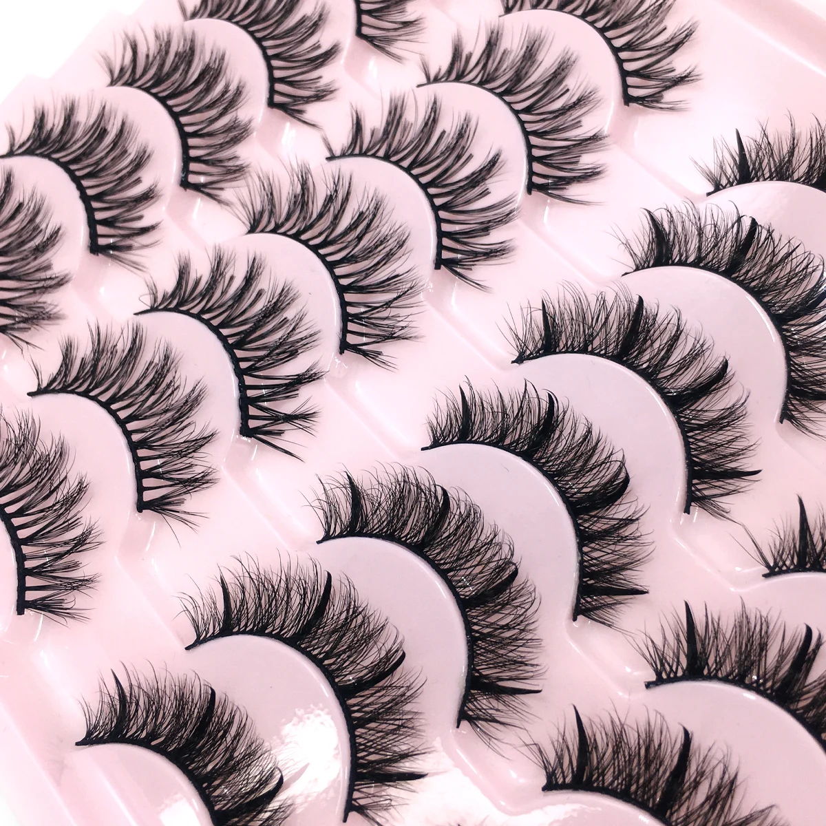

Hot Fashion black Eyelashes Cosplay Makeup Natural Long Eyelashes Extension Cross Strip False Eye Lashes Beauty Makeup Tools