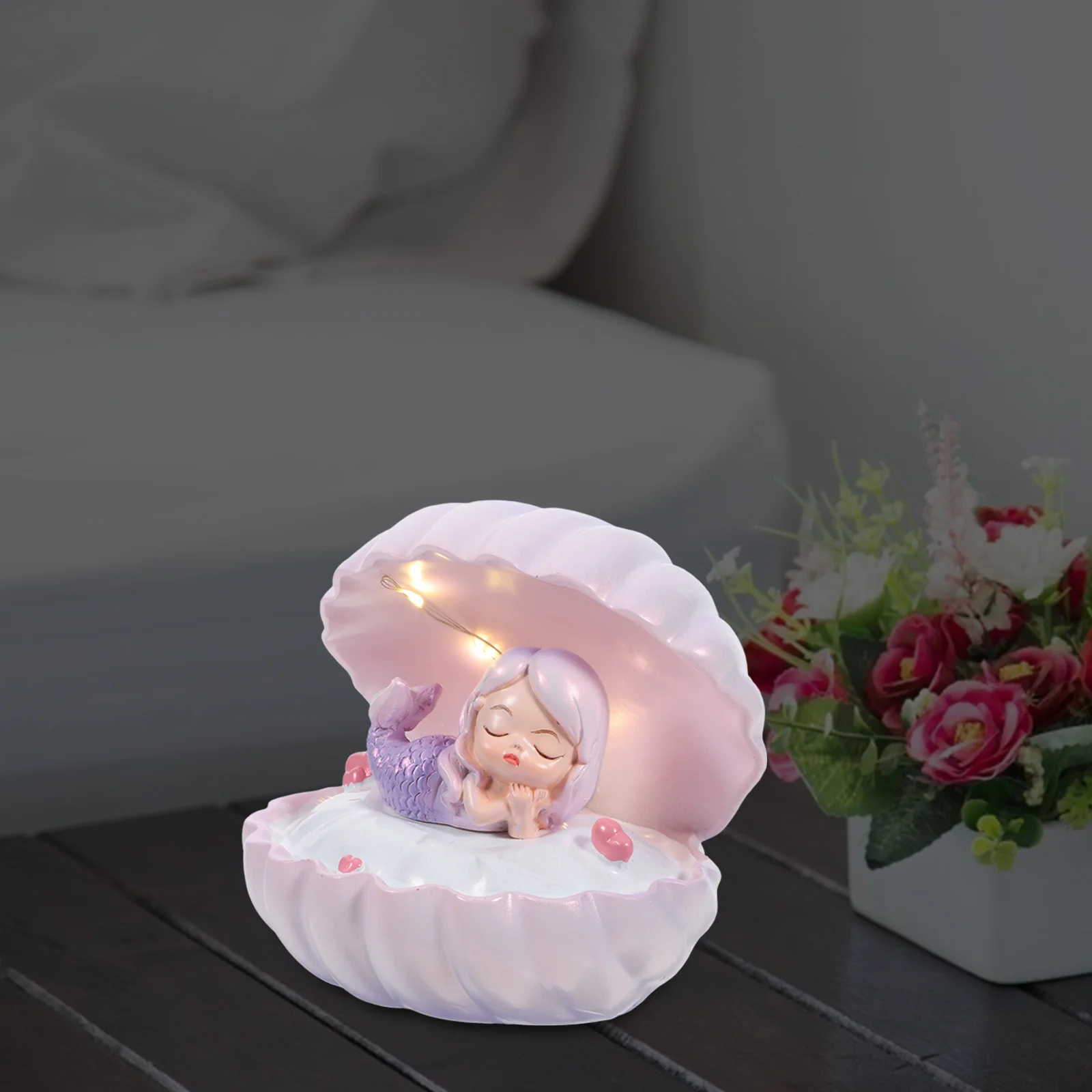 

Mermaid Night Light Lamp LED for DIY Nightlight Ambient Cute Unfinished Synthetic Resin Lamps