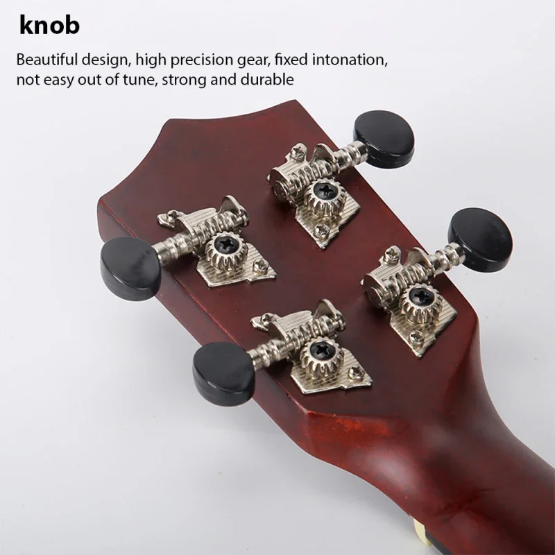 23-inch Ukulele Acoustic Kit with Bag Strings Strap Bridge Needle Capo Pick Tuner for Beginners