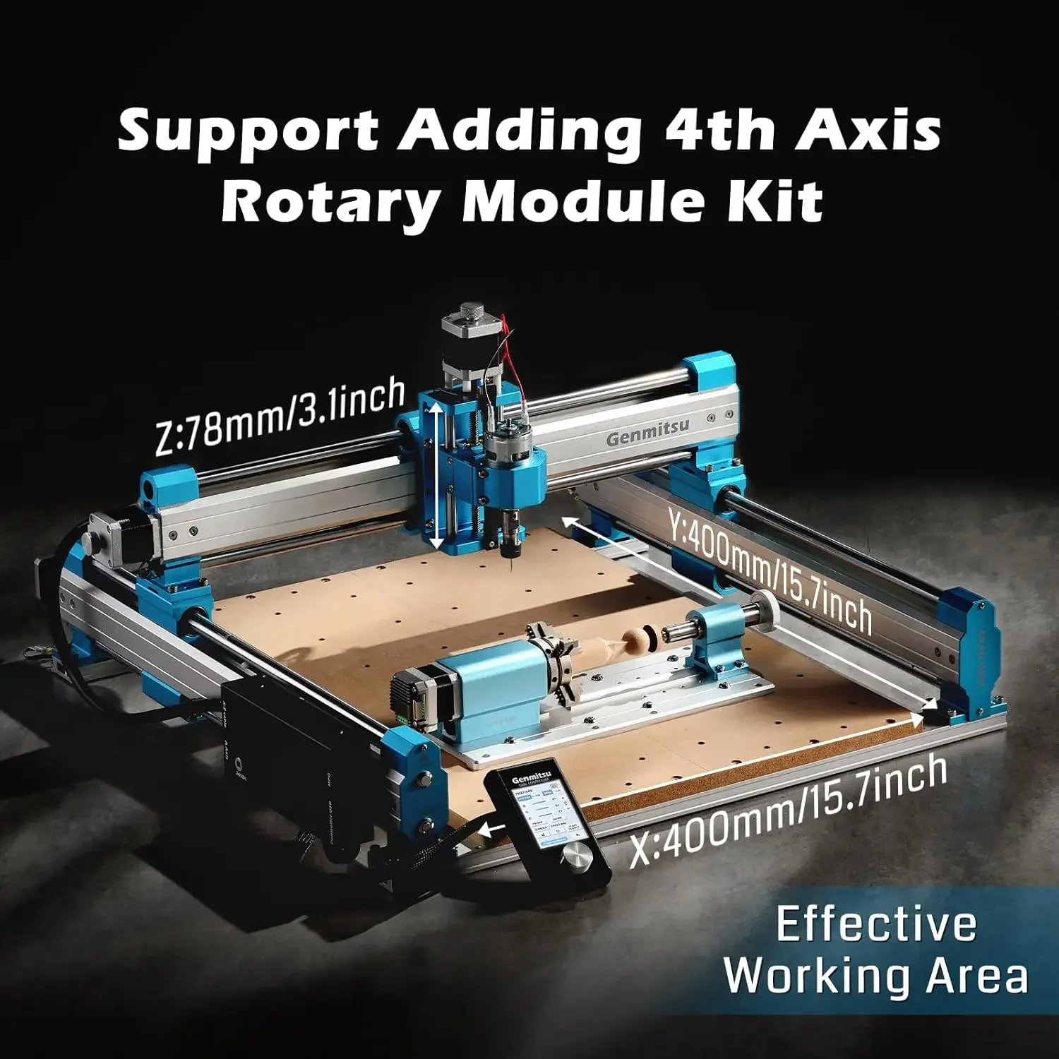 Genmitsu CNC Router Machine 4040-PRO for Woodworking Metal Acrylic MDF Working Area