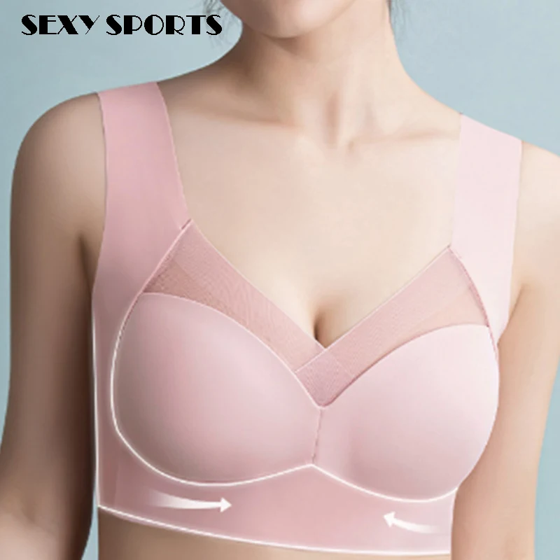 2023 Seamless Women Bras Large Size Sports Tops Support Show Small