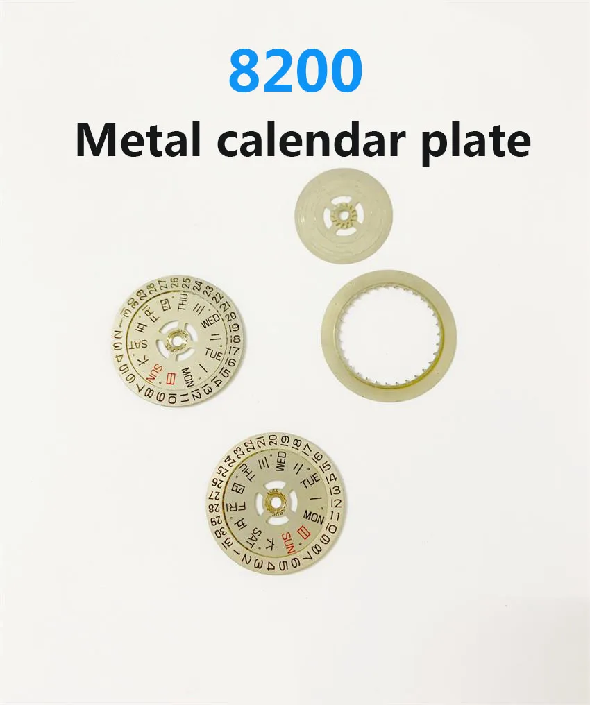 

Watch Accessories Are Suitable For 8200 Mechanical Movement Original Metal Calendar Weekly Disk clocks Repair Parts