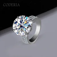 10 Carat Moissanite Luxury Ring D Color VVS1 Brilliant Diamond Finger Band Fine Jewelry For Women Wedding Birthday Gift