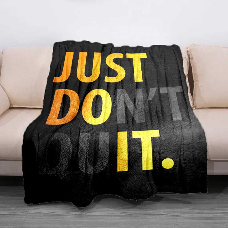 

Модное одеяло J-Just-Do-It с художественными узорами, популярное фланелевое одеяло, уютное удобное покрывало на диван, супермягкое покрывало, матрасы
