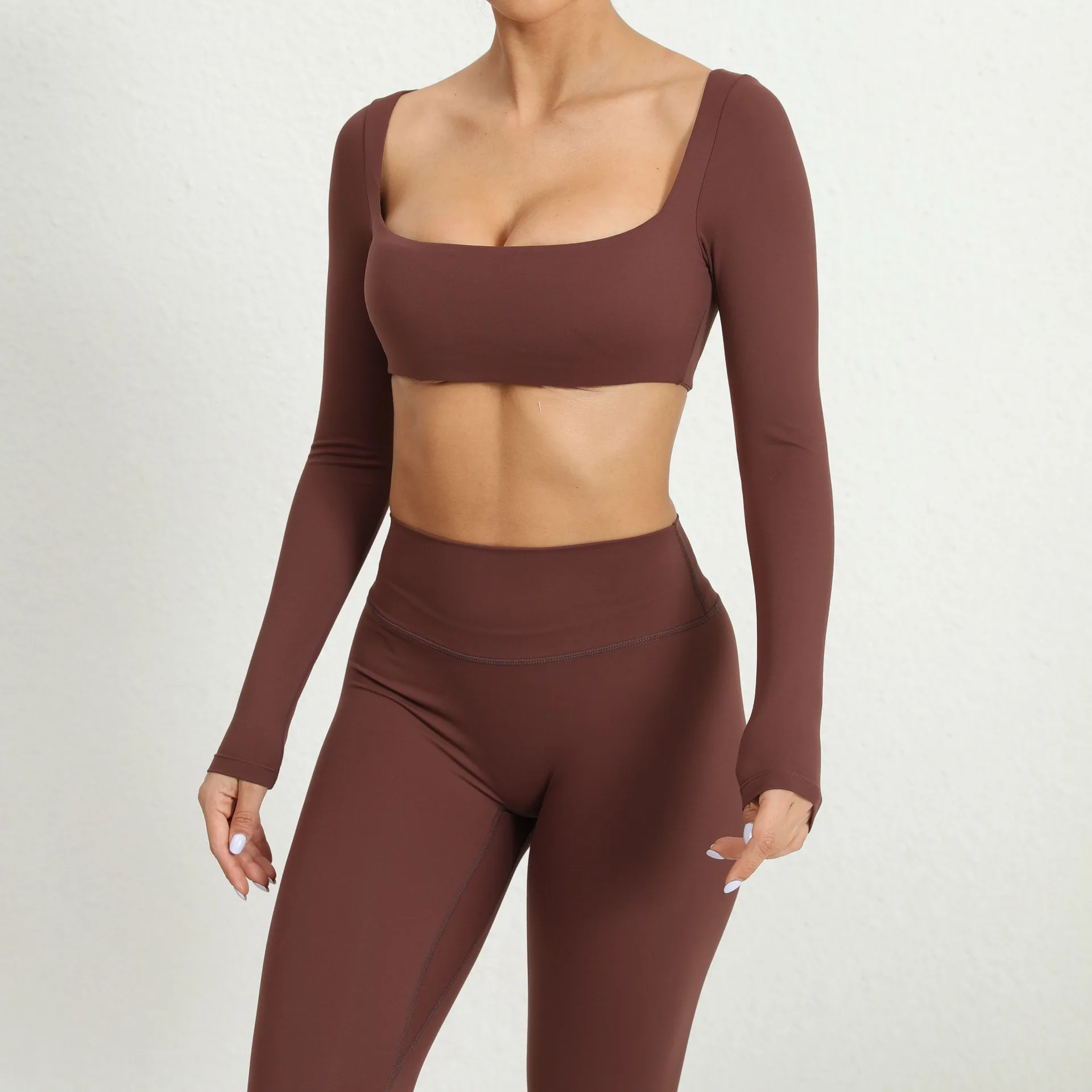 Sports t shirt yoga top yoga shirt sports shirt sports tank Yoga Sport Crop Top Long Sleeve Gym Shirt Tank Top Women Fitness Sexy Mujer T-shirts Workout Running Sportswear Blue White Body