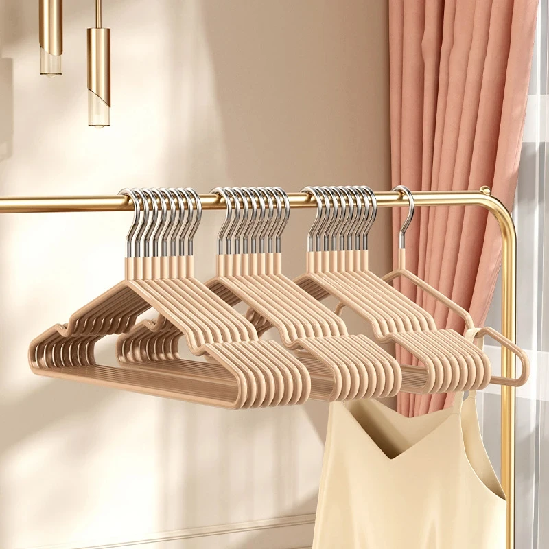 10pcs Non-Slip Coated Metal Suit Coat Hangers Heavy Duty Clothes Hangers Metal Shirt Jacket Hanger with Round Notches for Dress 4