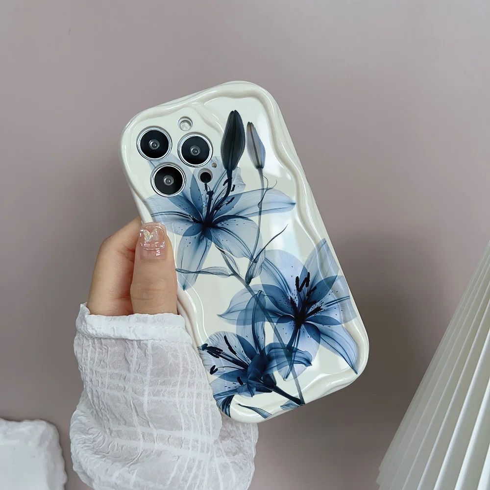 Charming Blue Pink Lily Phone Case Cover