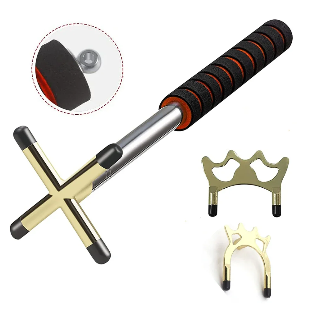 Stainless Steel Telescopic Billiards Pool Cue Bridge Stick with Bridge Head Billards Short Billard Replacement Holder Kit