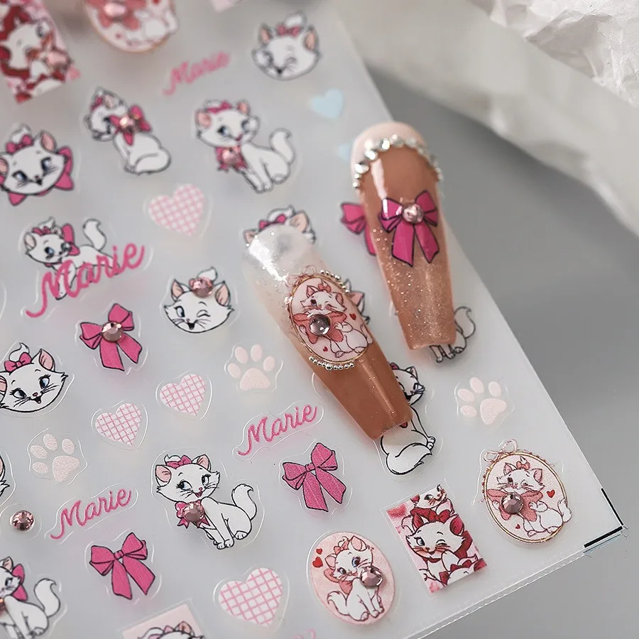 Stickers Ongles Marie Aristochats Disney - Nail Art Mignon