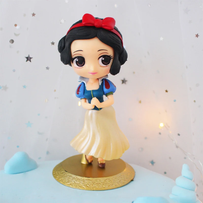 

14cm Disney Princess Sonw White Figures Toy Anime Q Posket Model Dolls Gifts For Girls