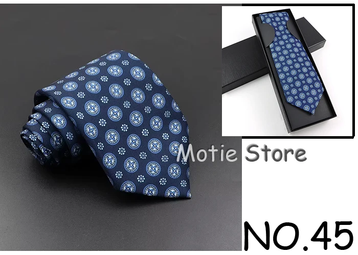 Modische Seidenkrawatte für Herren mit Box, weiche Neuheitskrawatte, blau, grün, orange, Farbe, Krawatte für Männer, gepunktete Blumenfliege, Hochzeit, Geschäftsgeschenk – Detail 28