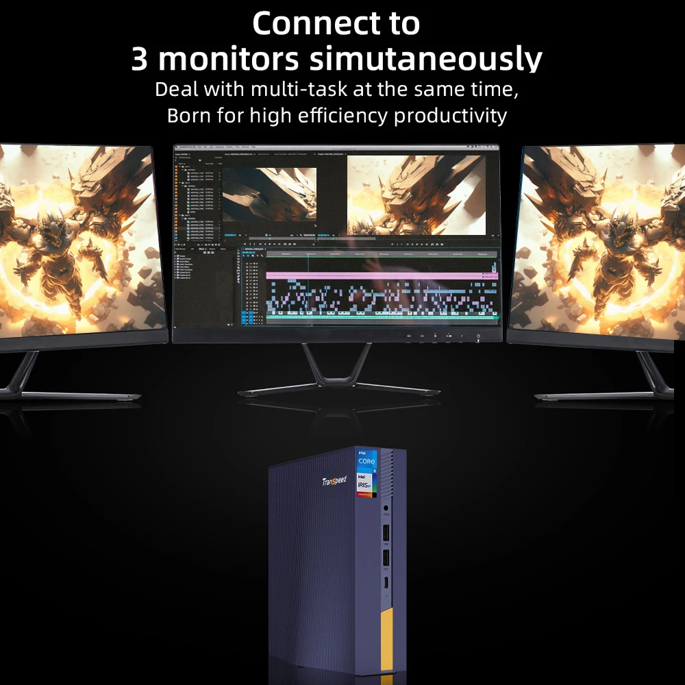 Mini PC Transpeed Windows 11pro intel UHD Graphics i9-11900H i7-12650H WIFI6 BT5.2 LAN 1000M 1TB Gaming Computer HD2.0