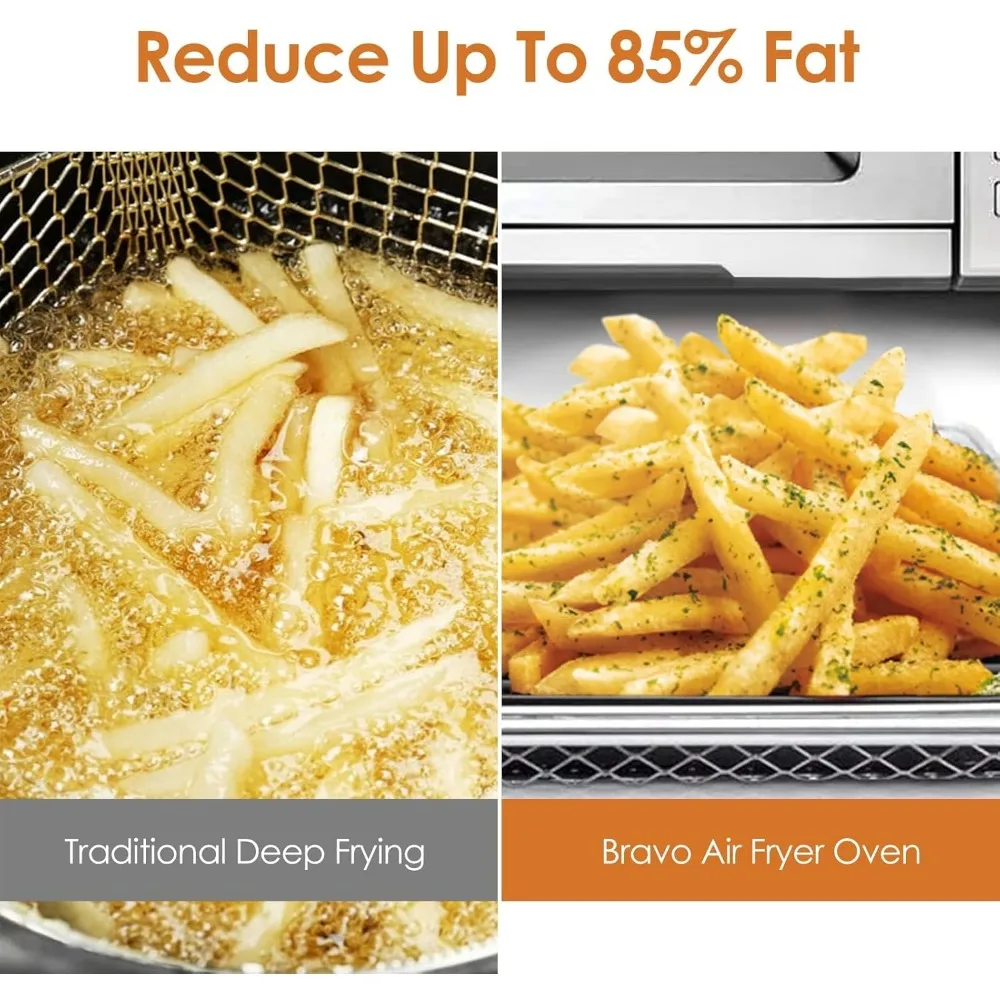 Bravo Air Fryer Toaster Smart Oven, 12-in-1 Countertop Convection, 30-QT XL Capacity, 50°-500°F Temperature Controls 5