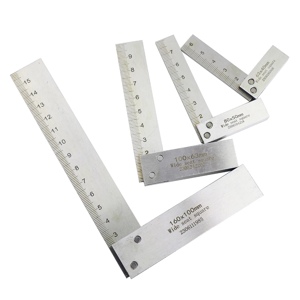 Stainless Steel L-square Shape Right Angle Ruler Gauge 90 Degrees Measure  Tool