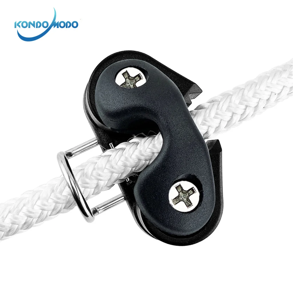 

Black Composite Ball Bearing Cam Cleat with Leading Ring Pilate Equipment Fast Entry Rope Wire Fairlead Sailing Boat Accessories