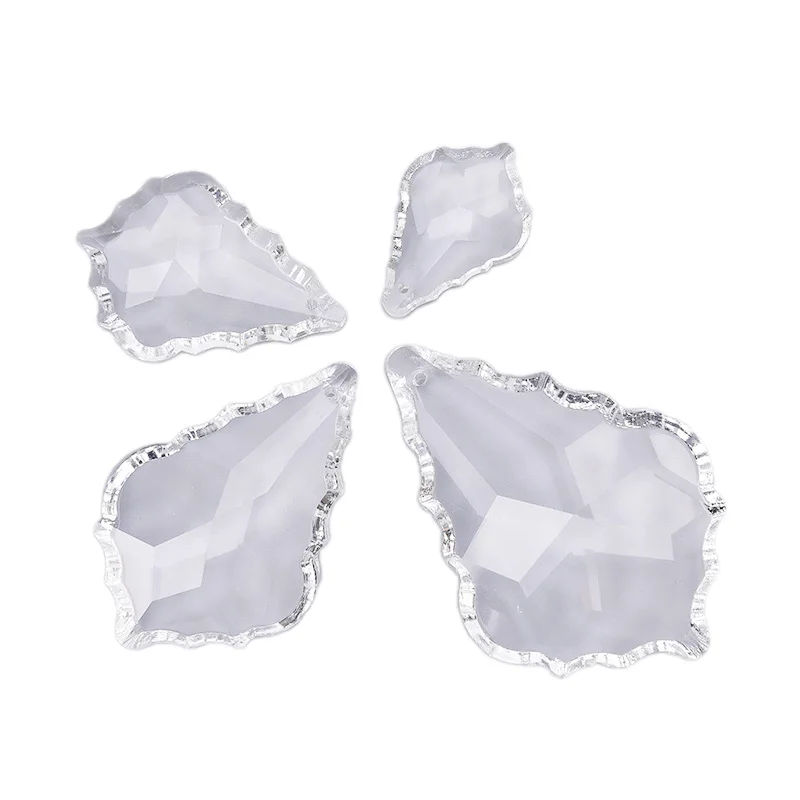 Clear Chandelier Glass Crystals Lamp Prisms Parts Hanging Drops Pendants 1pc 38mm/50mm/63mm/76mm decor
