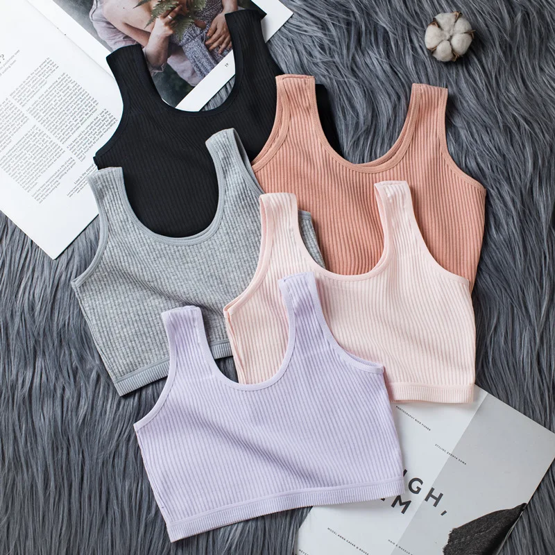 Training Bra Girls Lingerie Sets Girls Bra Breathable Teenager Bras for Kids Adolescente Lingerie Solid Color Teen Vest Girls Tube Tops Underwear 8-16Y