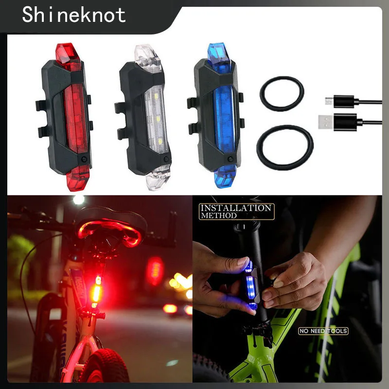 

Задние фонари Shineknot для велосипеда с USB-зарядкой, предупреждающие фонари, аксессуары для горного велосипеда, светильник zm0056