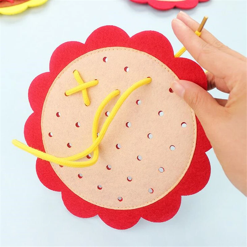New Teaching Kindergarten Manual DIY Weave Cloth Montessori Materials Baby Early Learning Education Toys Teaching Aids Math Toys 3