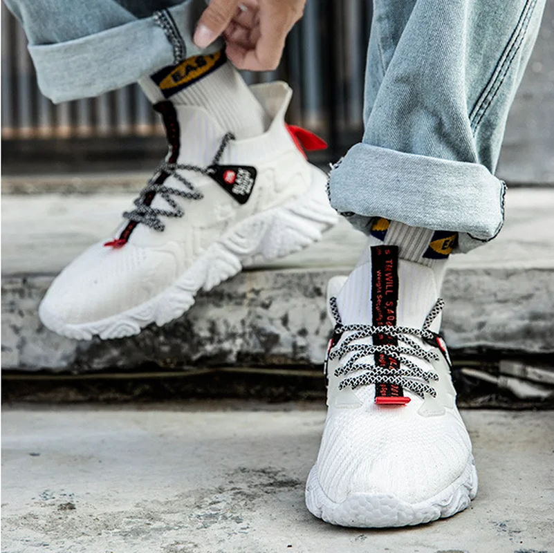 Men Shoes Spring New Style Net Shoe Breathable Tide Shoe Flying Woven Running Men Shoes Lightweight Comfortable Mesh Sports Shoe 3