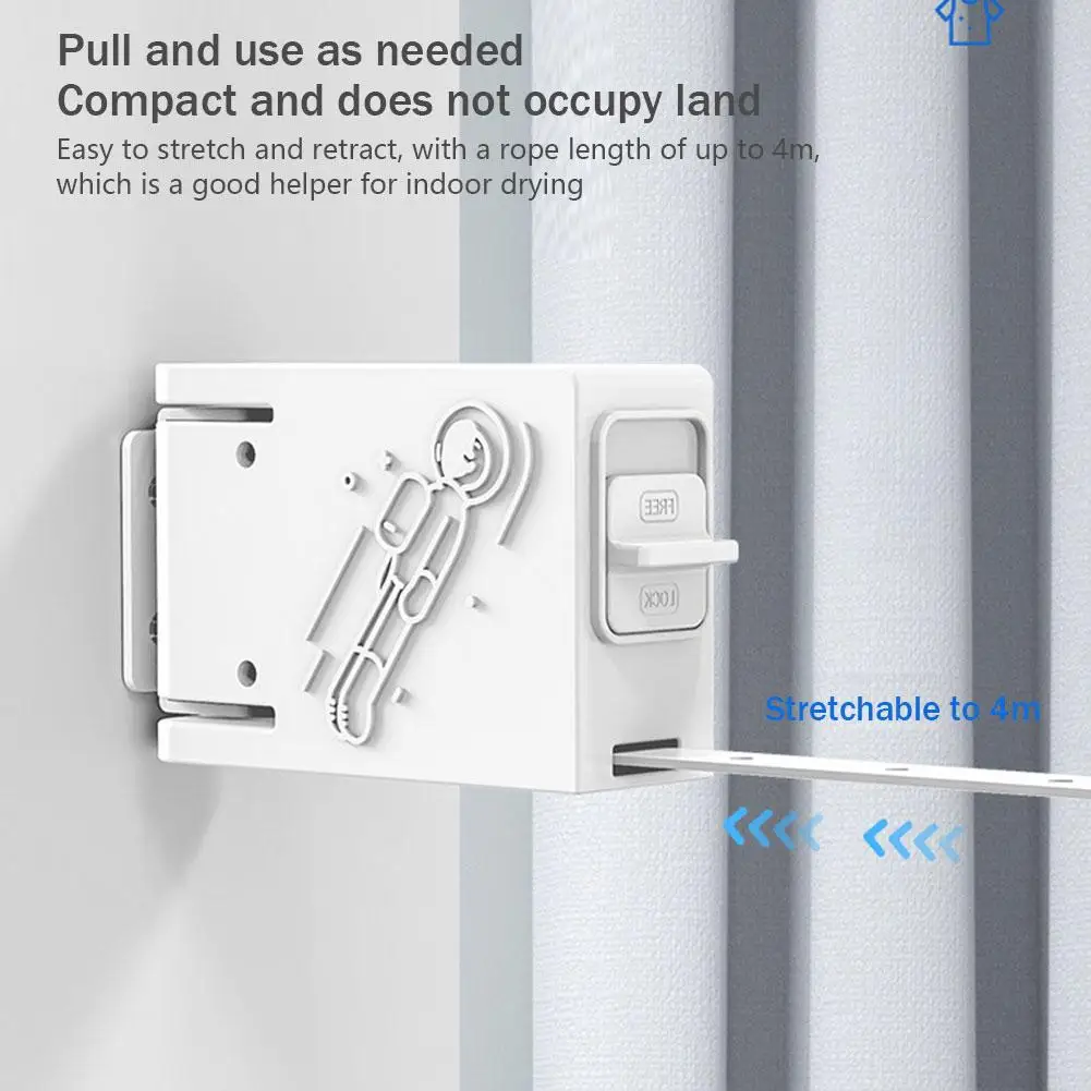

Retractable Clothesline Portable Duty Indoor And Outdoor Clothesline Easy To Install For Apartment Balcony Laundry Products A7X0