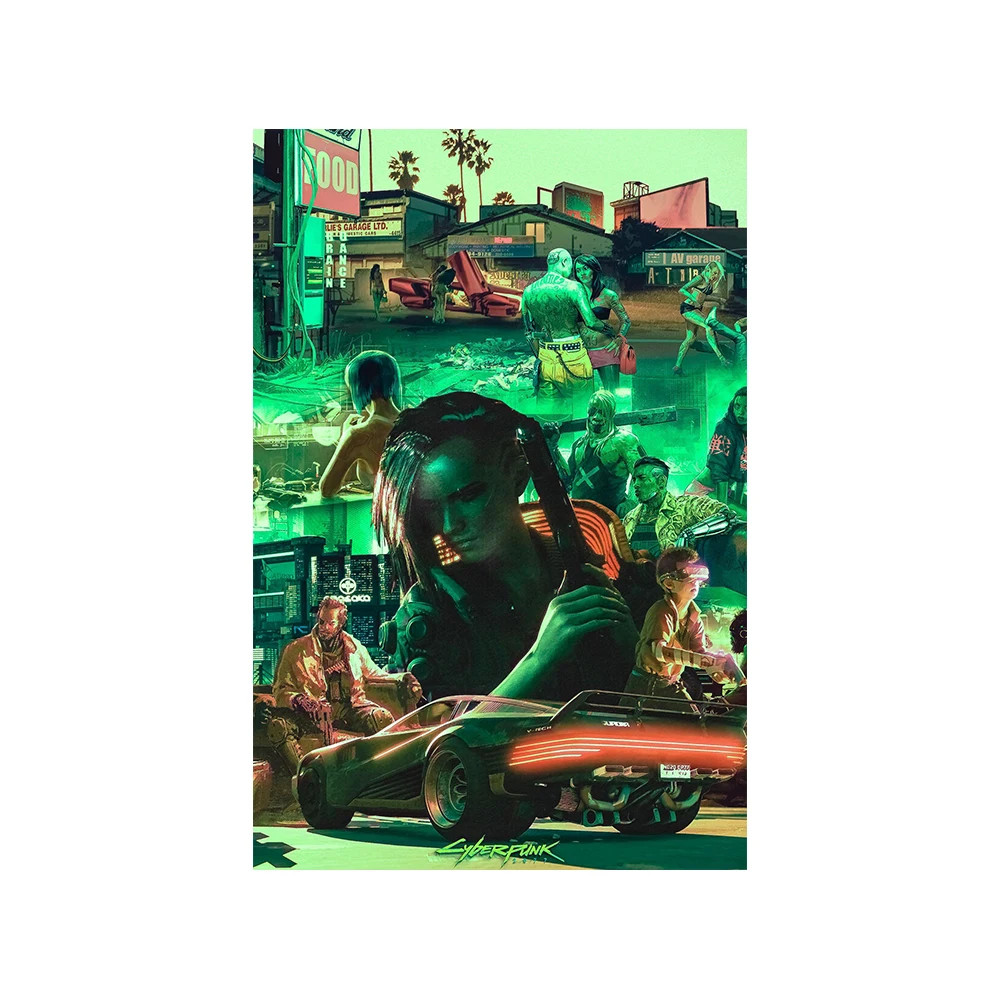 Cyberpunk Dreamscape Canvas Art Print