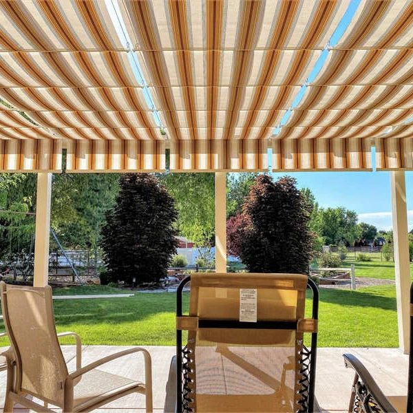 

Telescopic Wave Sun Shade Net Retractable Shade Canopy