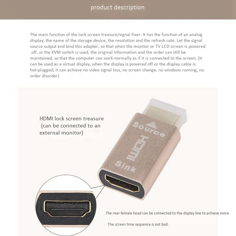 20-кратный разблокировочный экран HDMI, модель KVM HDMI2.0, искусственный разъем DDC для HDMI, модель 3840X2160 (art.: 3920c01cec19d) - 3920c01cec19d