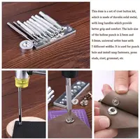KRABALL 251PCS Metal Button Leather Snap Fasteners Kit Snap Press Studs with Installation for Clothing Leather Jacket Jeans Wear - Image 4