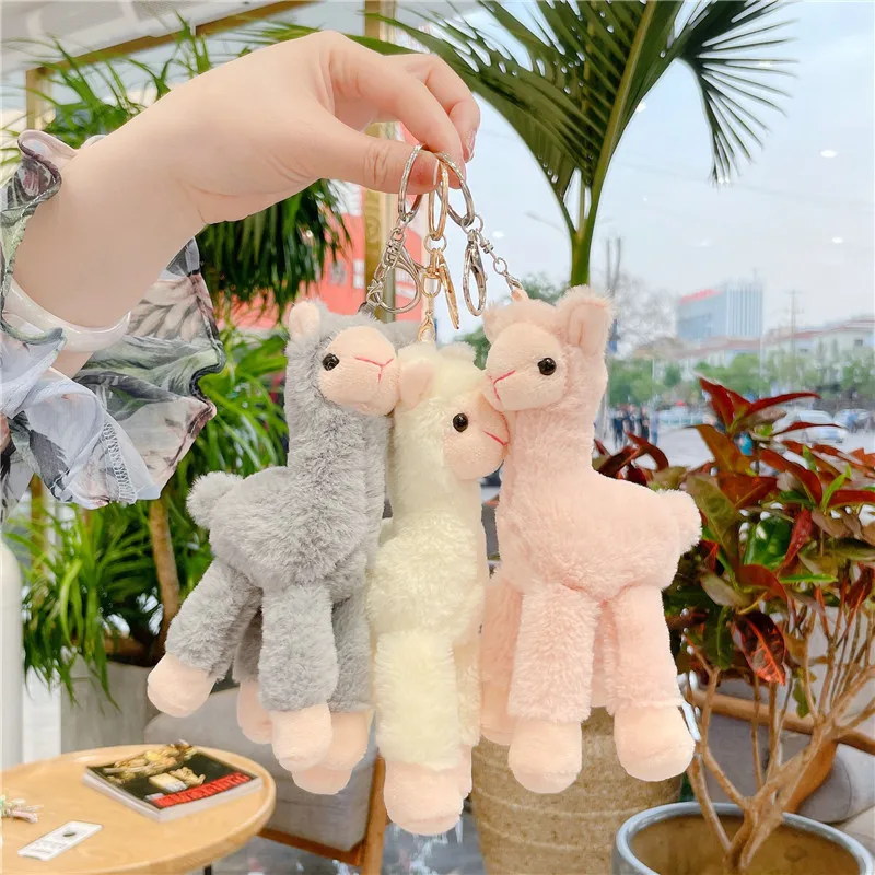

18cm New Lovely Alpaca Plush Toy Japanese Alpaca Soft Stuffed Cute Sheep Llama Animal Dolls Keychain Doll 2023