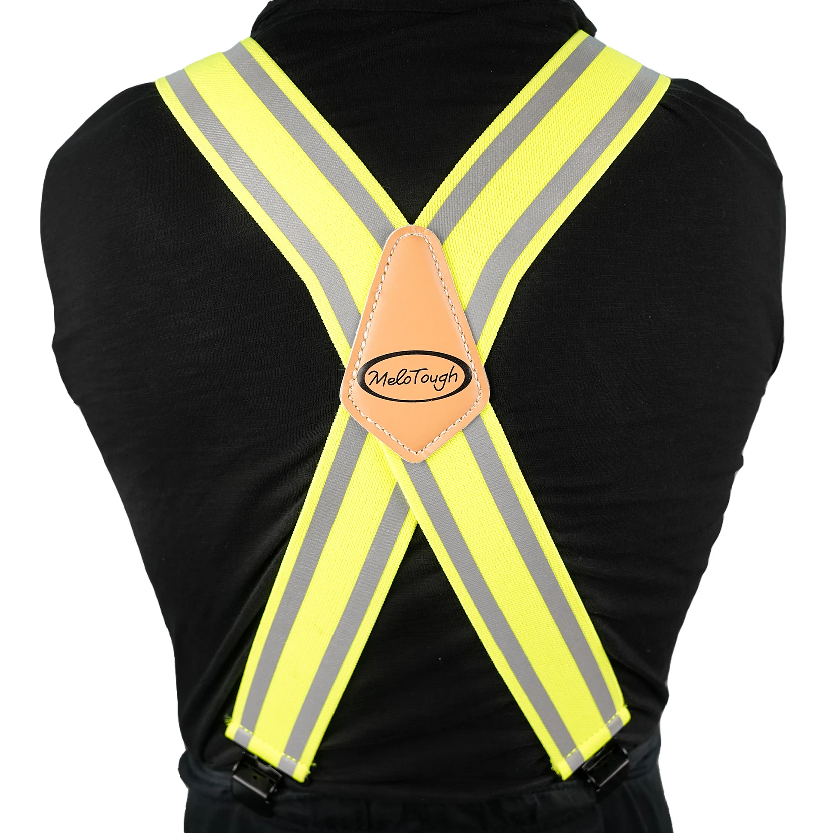 Mens Suspenders 2" Wide Adjustable and Elastic Braces X Shape with Very Strong Clips - Heavy Duty tape measure suspenders formen