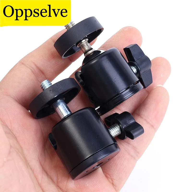 1Pc Ball Head Mount Adapter Ballhead Clamp Ball Adapter 1/4 Hot Shoe Tripod Mount For DSLR Camera Mic Stand Camera Accessories