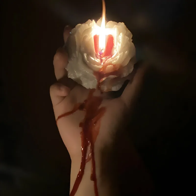 Sexy Low Temperature Candles Gilding40DegreesmPeony Rose Flow Heart Sandwich Wax Drip Adult Sex Training Props