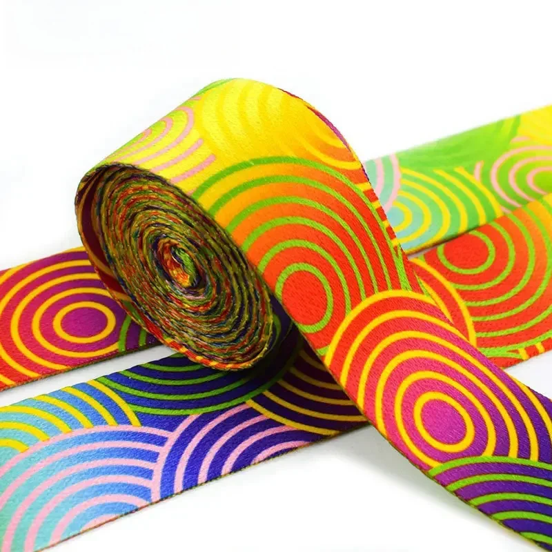 5 Meters 38mm Print Ethnic Jacquard Webbing Bags Strap Belt Ribbon DIY Textile Clothing Tape Decor Sewing Accessories webbing ribbon polyester webbing ribbon