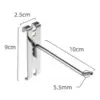 5 Pieces Wall Hooks Wall Grid Accessories Metal Multi Use Display Hooks for Grid Wall for Home Backyard Workplace , silver 25cm 6