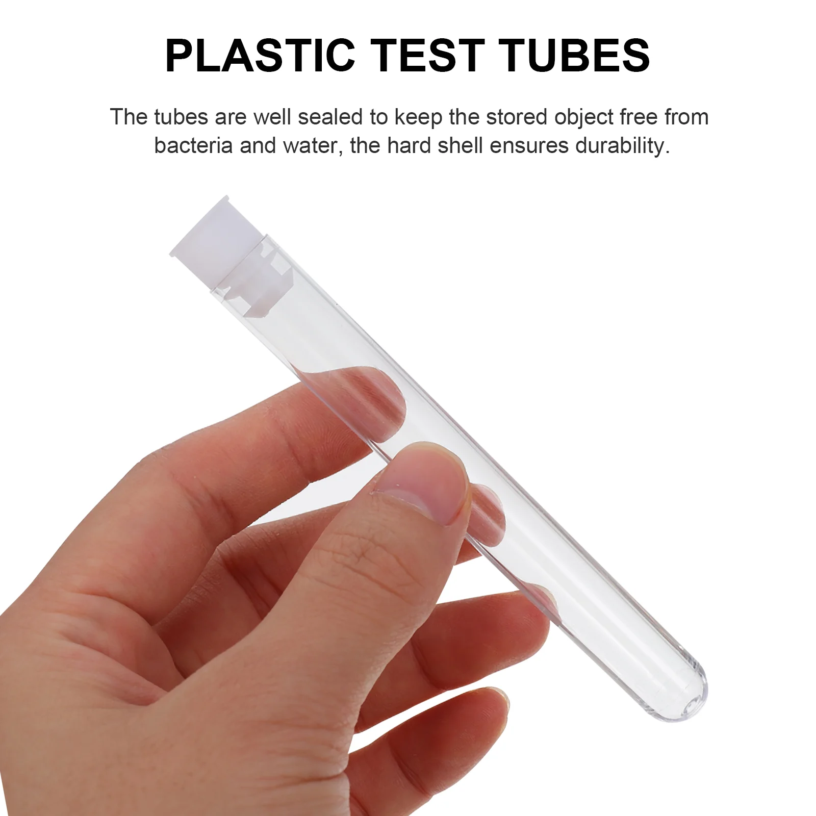 

100 Pcs Plastic Test Tube Fine Workmanship Tubes Small Bottles Liquid Strong Clear Centrifugal Harmless