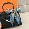 Retro Zebra Floral Print Skinny Silk Ribbon Scarfs Women Hairband Soft Satin Neckerchief Female Bag Ribbons Foulard Neck Ties 5