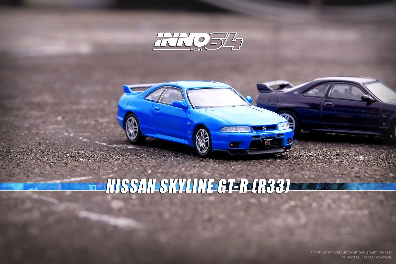 NISSAN Skyline GT-R R33 NISMO 400R - Jaune Lightning - Modèle Inno 1:64 - Neuf