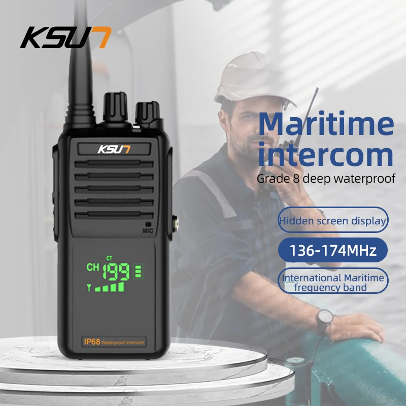 KSUT P85 VHF Marine Walkie Talkie Waterproof Profesional Long Range